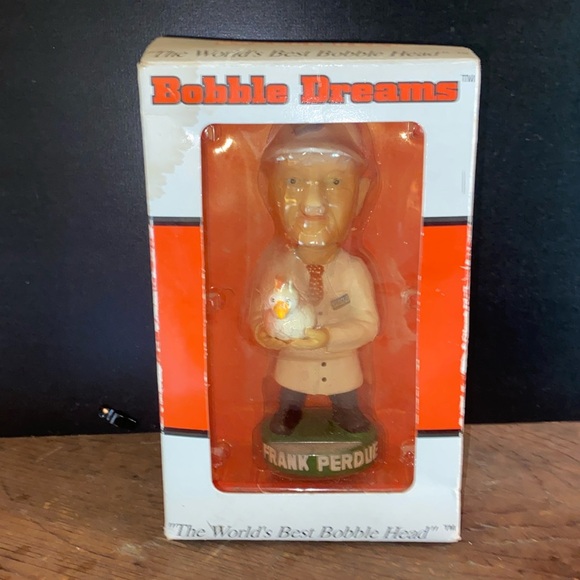 Retro Frank Perdue chicken man bobble head. @ 7 inches. - Picture 3 of 13